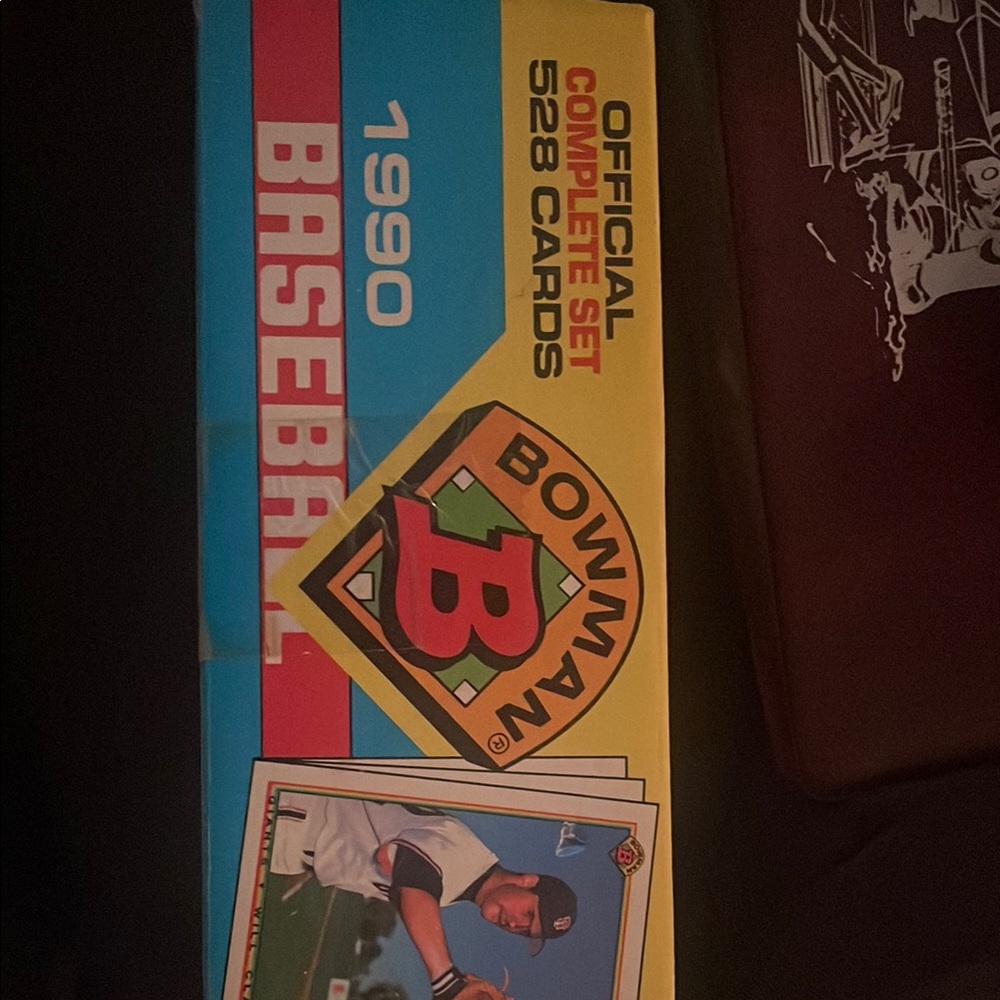 Blue and Red Baseball Card Box Accessories